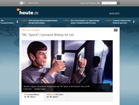 Bild zum Artikel: 'Mr. Spock': US-Schauspieler Leonard Nimoy ist tot