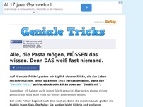 Bild zum Artikel: Alle, die Pasta mögen, MÜSSEN das wissen. Denn DAS weiß fast niemand.