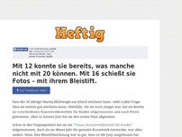 Bild zum Artikel: Mit 12 konnte sie bereits, was manche nicht mit 20 können. Mit 16 schießt sie Fotos – mit ihrem...