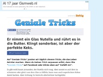 Bild zum Artikel: Er nimmt ein Glas Nutella und rührt es in die Butter. Klingt sonderbar, ist aber der perfekte Keks.