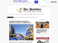 Bild zum Artikel: Europäische Zentralbank überfallen: Bankräuber erbeutet 1,14 Billionen Euro