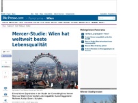Bild zum Artikel: Mercer-Studie: Wien hat weltweit beste Lebensqualität