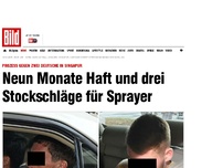 Bild zum Artikel: Prozess in Singapur - Leipziger Graffiti-Sprayer bekennen sich schuldig