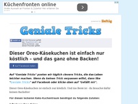 Bild zum Artikel: Dieser Oreo-Käsekuchen ist einfach nur köstlich – und das ganz ohne Backen!