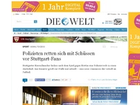 Bild zum Artikel: Gewaltexzess: Polizisten retten sich mit Schüssen vor Stuttgart-Fans