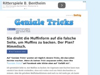 Bild zum Artikel: Sie dreht die Muffinform auf die falsche Seite, um Muffins zu backen. Der Plan? Himmlisch.