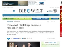 Bild zum Artikel: Unicblue: Agentur will Flüchtlinge ausbilden und erntet Hass