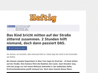 Bild zum Artikel: Das Kind bricht mitten auf der Straße zitternd zusammen. 2 Stunden hilft niemand, doch dann...