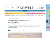 Bild zum Artikel: Für ein Bilderverbot: Instagram macht uns alle zu Psychopathen