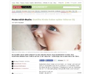 Bild zum Artikel: Muttermilch-Studie: Gestillte Kinder haben später höheren IQ
