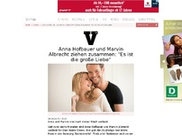 Bild zum Artikel: Anna Hofbauer und Marvin Albrecht ziehen zusammen: 'Es ist die große Liebe'