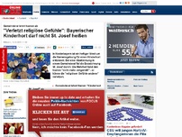 Bild zum Artikel: Gemeinderat lehnt Namen ab - 'Verletzt religiöse Gefühle': Bayerischer Kinderhort darf nicht St. Josef heißen