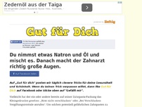 Bild zum Artikel: Du nimmst etwas Natron und Öl und mischt es. Danach macht der Zahnarzt richtig große Augen.