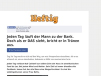 Bild zum Artikel: Jeden Tag läuft der Mann zu der Bank. Doch als er DAS sieht, bricht er in Tränen aus.