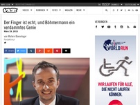 Bild zum Artikel: Der Finger ist echt, und Böhmermann ein verdammtes Genie