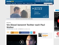 Bild zum Artikel: Vin Diesel erweist Paul Walker die wundervollste aller Ehren!