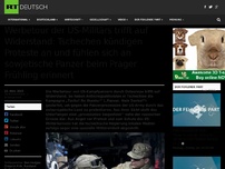 Bild zum Artikel: Werbetour der US-Militärs trifft auf Widerstand: Tschechen kündigen Proteste an und fühlen sich an sowjetische Panzer beim Prager Frühling erinnert