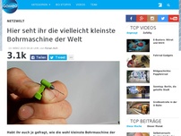 Bild zum Artikel: Hier seht ihr den vielleicht kleinsten Bohrer der Welt