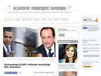 Bild zum Artikel: Germanwings D-AIPX: Hollande beschuldigt USA, Abschuss?
