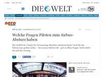 Bild zum Artikel: Vorgänge im Cockpit: Welche Fragen Piloten zum Airbus-Absturz haben