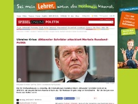 Bild zum Artikel: Ukraine-Krise: Altkanzler Schröder attackiert Merkels Russland-Politik
