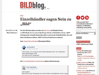 Bild zum Artikel: Einzelhändler sagen Nein zu „Bild“