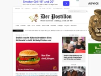 Bild zum Artikel: Endlich macht Kükenschreddern Sinn: McDonald's stellt McBabyChicken vor