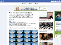 Bild zum Artikel: Was mit diesem Gebäude in Lausanne gemacht wurde, ist spektakulär. Ja, alle sollten es sehen.