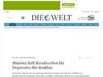 Bild zum Artikel: Joachim Herrmann: Minister hält Berufsverbot für Depressive für denkbar