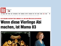 Bild zum Artikel: Annegret (65) - Wenn diese Vierlinge Abi machen, ist Mama 83