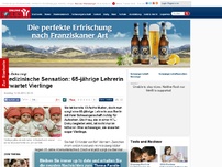 Bild zum Artikel: RTL-Doku zeigt - Medizinische Sensation: 65-jährige Lehrerin etwartet Vierlinge