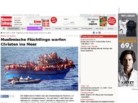 Bild zum Artikel: Muslimische Flüchtlinge warfen Christen ins Meer