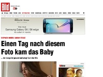 Bild zum Artikel: Sixpack-Model Sarah - Einen Tag nach diesem Foto kam das Baby