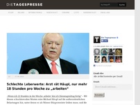 Bild zum Artikel: Schlechte Leberwerte: Arzt rät Häupl, nur mehr 18 Stunden pro Woche zu „arbeiten“