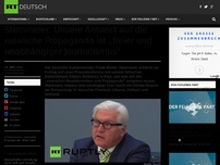 Bild zum Artikel: Steinmeier: Unsere Antwort auf die russische Propaganda ist „freier und unabhängiger Journalismus“