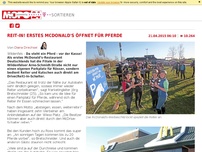 Bild zum Artikel: Ride Inn! Erstes McDonalds öffnet für Pferde