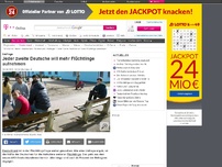 Bild zum Artikel: Jeder Zweite Deutsche will mehr Flüchtlinge aufnehmen