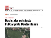 Bild zum Artikel: 56 bis 66 Meter breit - Der schrägste Bolzplatz Deutschlands