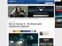 Bild zum Artikel: Fast & Furious 8 - Vin Diesel gibt Kinostart bekannt!