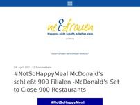 Bild zum Artikel: #NotSoHappyMeal McDonald`s schließt 900 Filialen -McDonalds Set to Close 900 Restaurants