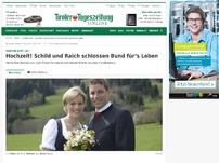 Bild zum Artikel: Hochzeit! Schild und Raich schlossen Bund für‘s Leben