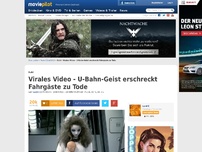 Bild zum Artikel: Virales Video - U-Bahn-Geist erschreckt Fahrgäste zu Tode!