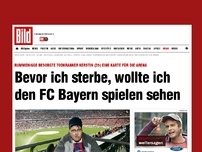 Bild zum Artikel: Todkranke Kerstin (35) - Bevor ich sterbe, wollte ich den FC Bayern sehen