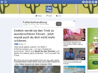 Bild zum Artikel: Bis jetzt ein gut gehütetes Familiengeheimnis, verrät sie endlich den Trick zu wunderschönen Füssen.