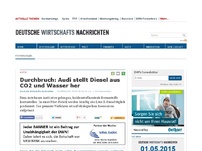 Bild zum Artikel: Durchbruch: Audi stellt Diesel aus CO2 und Wasser her