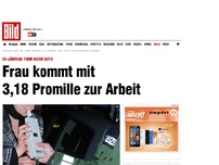 Bild zum Artikel: Sie fuhr Auto - Frau kommt mit 3,18 Promille zur Arbeit