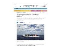 Bild zum Artikel: Zentralratspräsident: 'Deutschland darf keine Flüchtlinge ablehnen'