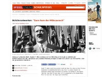Bild zum Artikel: Schülerantworten: 'Dann kam der Hitlerpunsch'