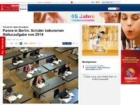 Bild zum Artikel: Freude im Latein-Grundkurs - Panne in Berlin: Schüler bekommen Abituraufgabe von 2014