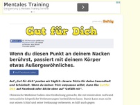 Bild zum Artikel: Wenn du diesen Punkt an deinem Nacken berührst, passiert mit deinem Körper etwas Außergewöhnliches.